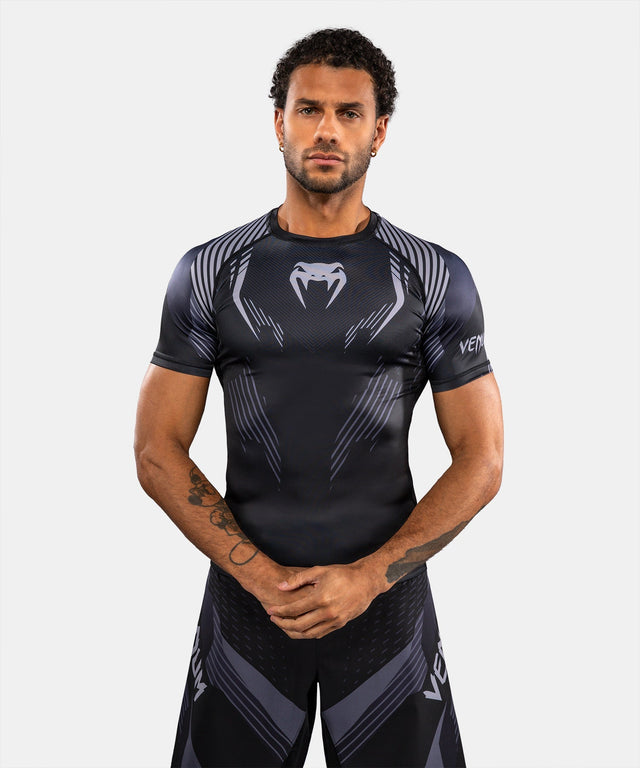 Venum Rashguard No-Gi 6.0 Kurzarm - Schwarz/Grau