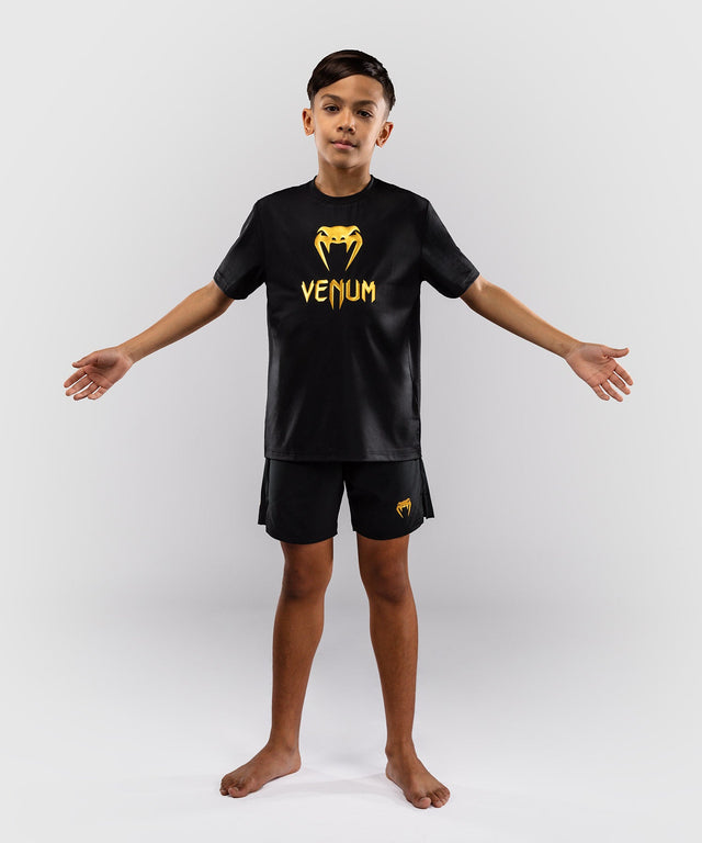Venum T-Shirt Classic Dry Tech Kinder - Schwarz/Gold
