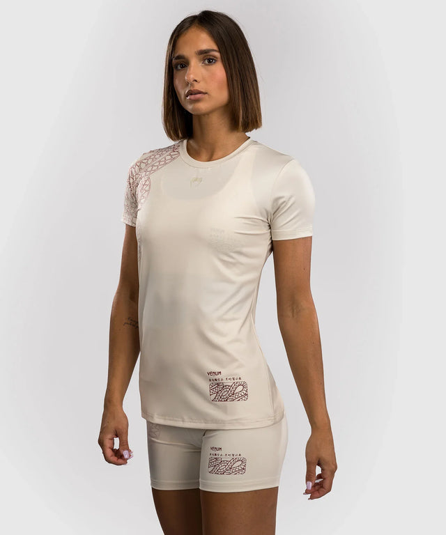 Venum Damen Dry Tech T-Shirt Serpenti - Ivory