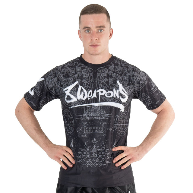 8 WEAPONS T-Shirt Hanuman Yant - Schwarz/Grau