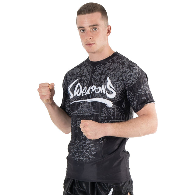 8 WEAPONS T-Shirt Hanuman Yant - Schwarz/Grau