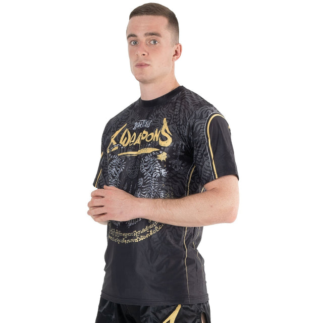 8 WEAPONS T-Shirt Funktionell Tiger Yant - Schwarz/Gelb
