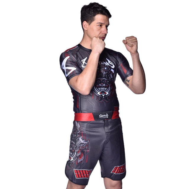 8 WEAPONS MMA Shorts Samurai 2.0 - Schwarz/Rot