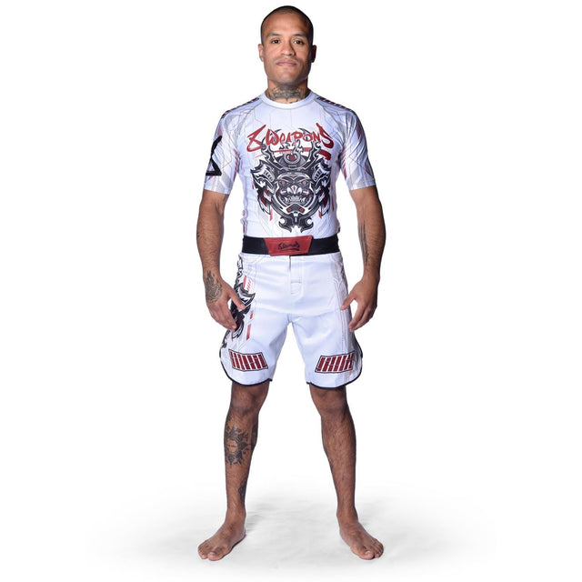 8 WEAPONS MMA Shorts Samurai 2.0 - Weiß/Rot