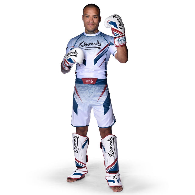 8 WEAPONS MMA-Shorts Shift - Weiß/Navy/Rot