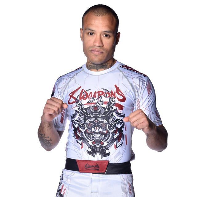 8 WEAPONS Rashguard Samurai 2.0 - Weiß/Rot