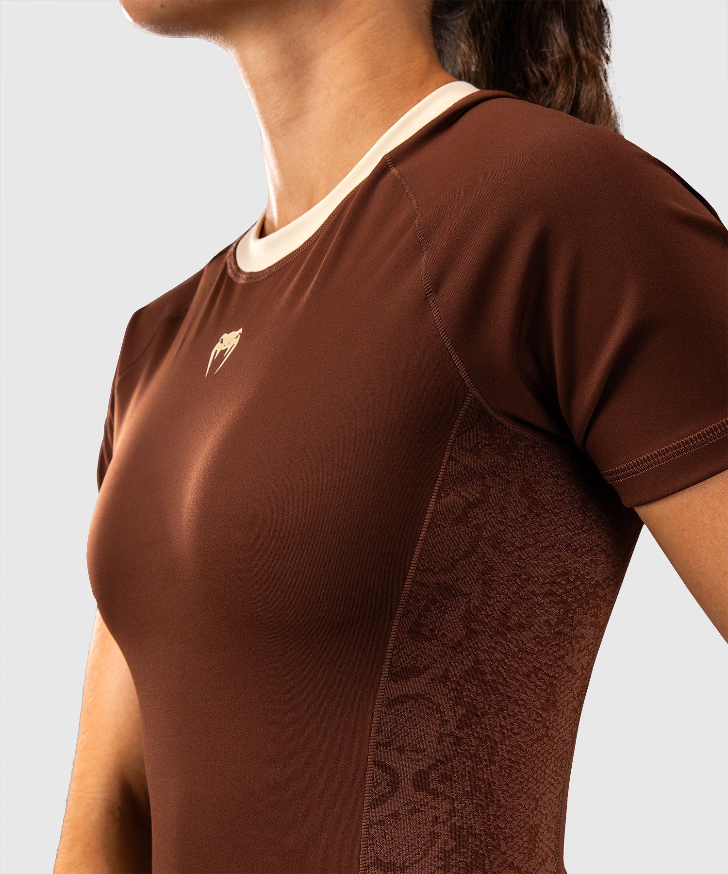 Venum Rashguard Viper Kurzarm Damen - Braun