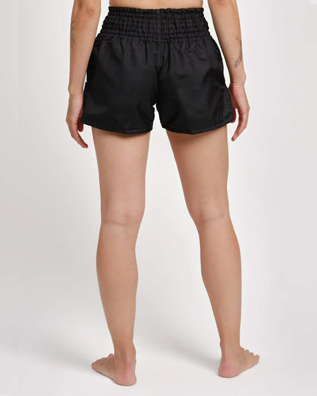 Caged Muay Thai Shorts Classic - Schwarz/Weiss vrouw