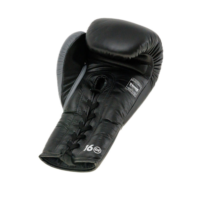 Twins Boxhandschuhe BGLL8 mit Schnürung – Schwarz/Grau
