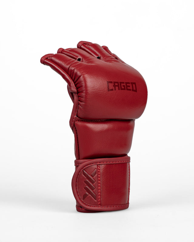 Caged MMA Handschuhe 'X' Series - Bordeauxrot