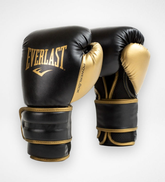 Everlast Boxhandschuhe Powerlock 2R – Schwarz/Gold