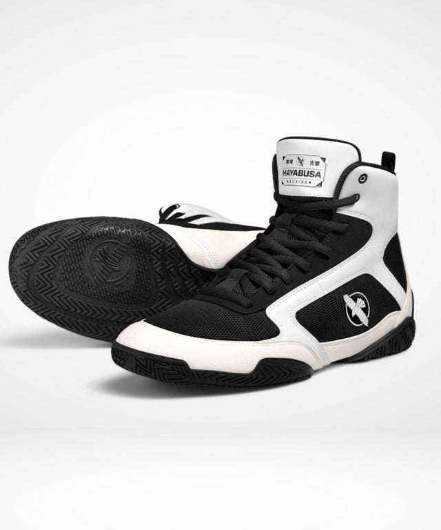 Hayabusa Boxschuhe Pro - Weiss/Schwarz