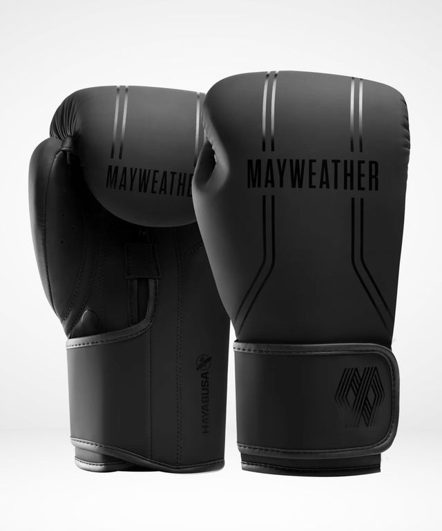 Hayabusa x Mayweather Boxhandschuhe Contender - Schwarz/Schwarz