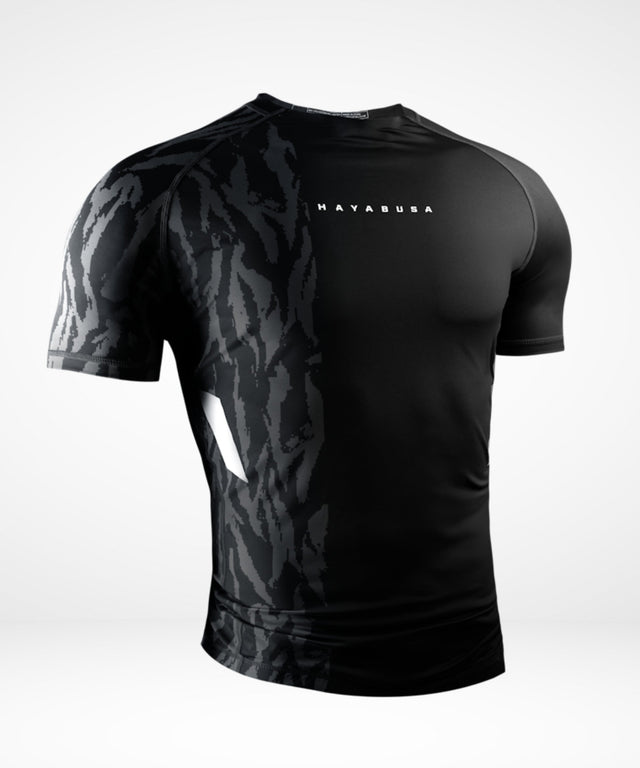 Hayabusa Rashguard Apex Kurzarm - Carbon-Schwarz