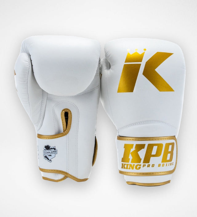 King Pro Boxing Boxhandschuhe BGK – Weiss/Gold