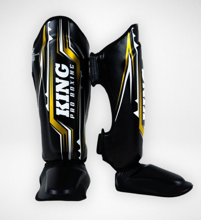 King Pro Boxing Schienbeinschoner Spartan - Schwarz/Gelb