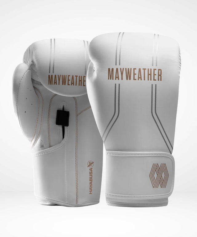 Hayabusa x Mayweather Boxhandschuhe Contender - Weiss/Gold