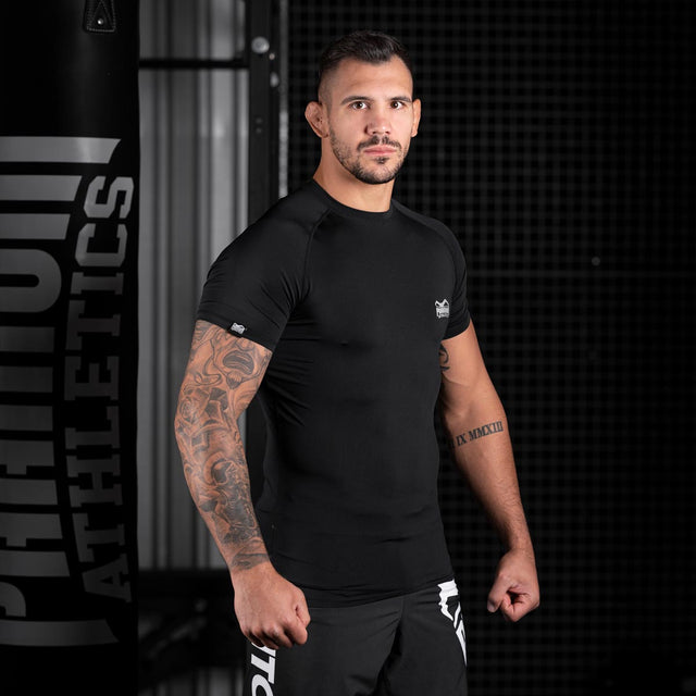 Phantom Athletics Rashguard Tactic Kurze Ärmel - Schwarz