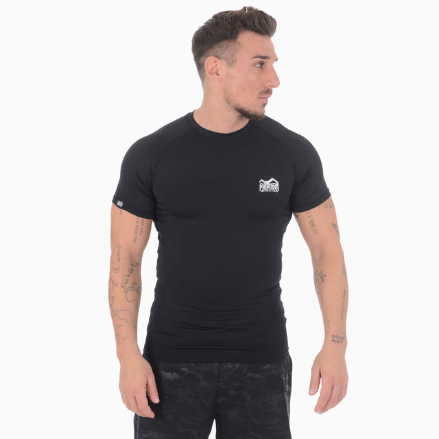 Phantom Athletics Rashguard Tactic Kurze Ärmel - Schwarz