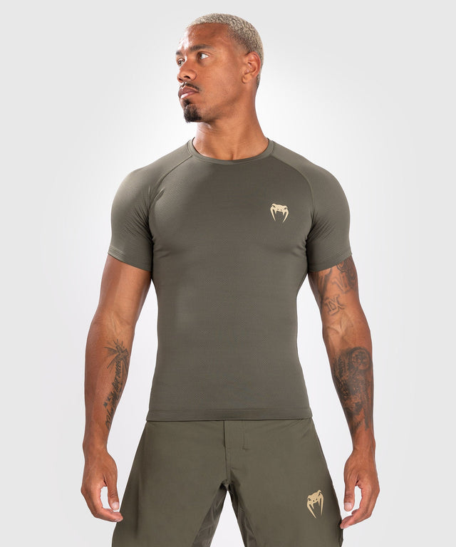 Venum Rashguard Contender Kurze Ärmel - Khaki Grün
