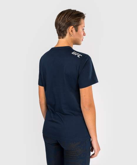 UFC Venum T-Shirt für Frauen Fusion Fight Week – Marineblau