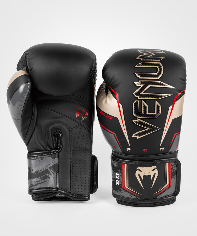 Venum Boxhandschuhe Elite Evo - Schwarz/Gold/Rot