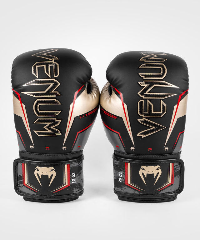 Venum Boxhandschuhe Elite Evo - Schwarz/Gold/Rot