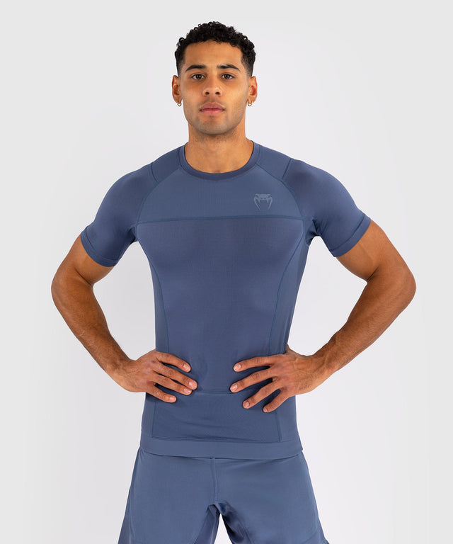Venum Rashguard Kurzarm G-Fit Air - Foggy Blue