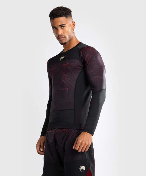 Venum Rashguard Langarm G-Fit Air - Schwarz/Rot