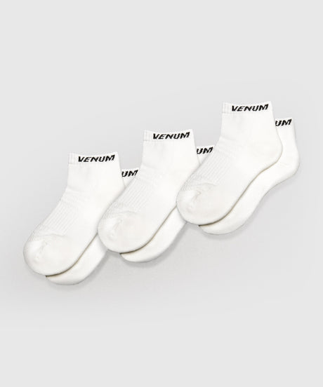 Venum Essential Knöchelsocken – Weiss – 3er-Set