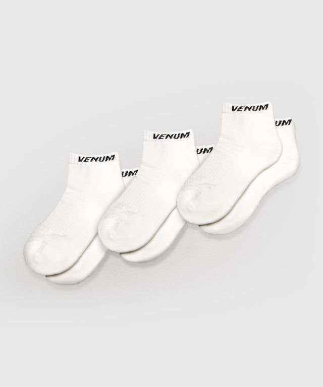 Venum Essential Knöchelsocken – Weiss – 3er-Set