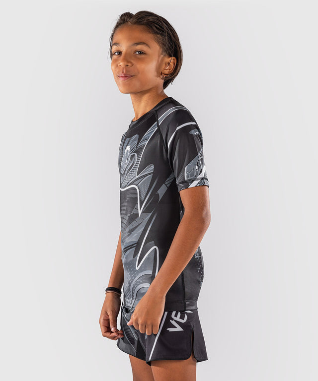 Venum Rashguard Crimson Viper 2.0 Kurzarm Kinder - Schwarz/Grau