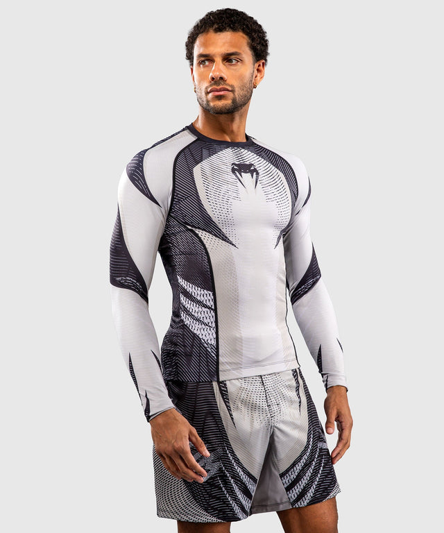 Venum Rashguard Galactic 3.0 Lange Ärmel - Offwhite/Schwarz