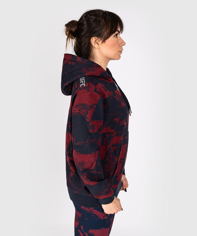 Venum UFC Hoodie Zenith Damen - Marineblau/Bordeauxrot/Silber