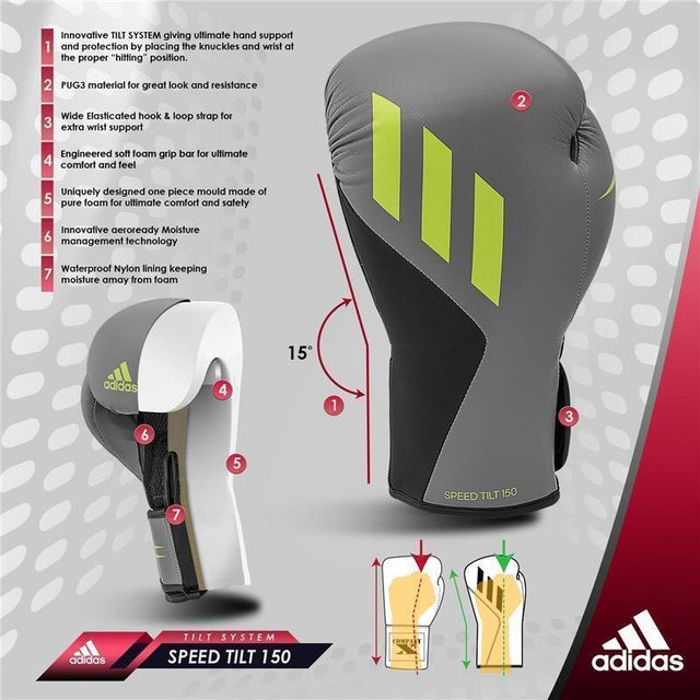 Adidas Boxhandschuhe Speed Tilt 150 - Grau/Schwarz