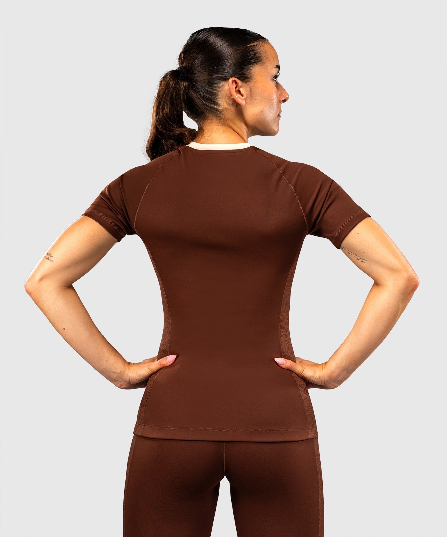 Venum Rashguard Viper Kurzarm Damen - Braun
