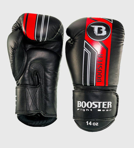 Booster Boxhandschuhe V9 - Schwarz/Rot - The Fight Company Deutschland