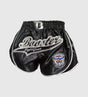 Booster Muay Thai Shorts Retro Slugger 3 - Schwarz/Silber - The Fight Company Deutschland