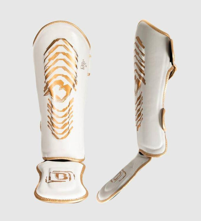 Booster Schienbeinschoner Elite V2 Kids - Weiss/Gold - The Fight Company Deutschland