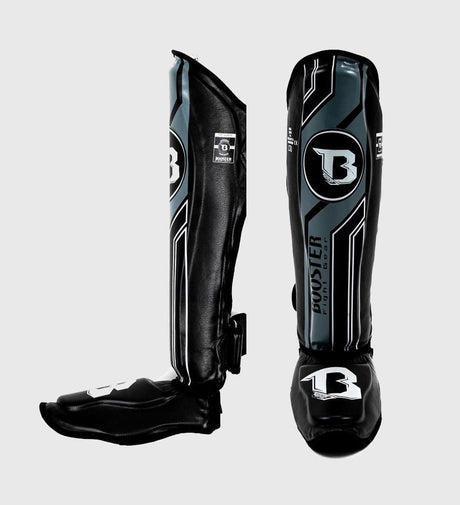Booster Schienbeinschoner  V9 - Schwarz/Grau - The Fight Company Deutschland
