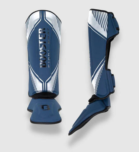 Booster Schienbeinschoner Bangkok - Blau/Silber - The Fight Company Deutschland