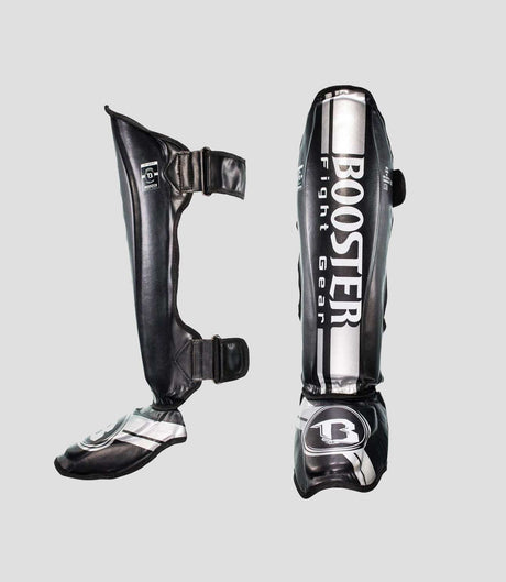 Booster Schienbeinschoner V3 - Schwarz/Silber - The Fight Company Deutschland