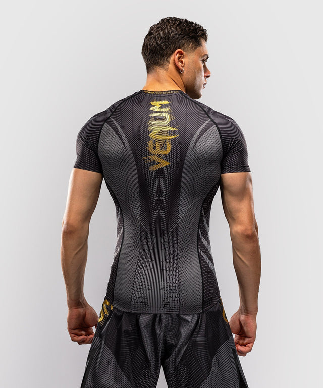 Venum Rashguard Galactic 3.0 Kurzarm - Schwarz/Gold