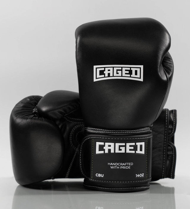 Caged Boxhandschuhe 'X' Series - Schwarz/Weiss - The Fight Company Deutschland