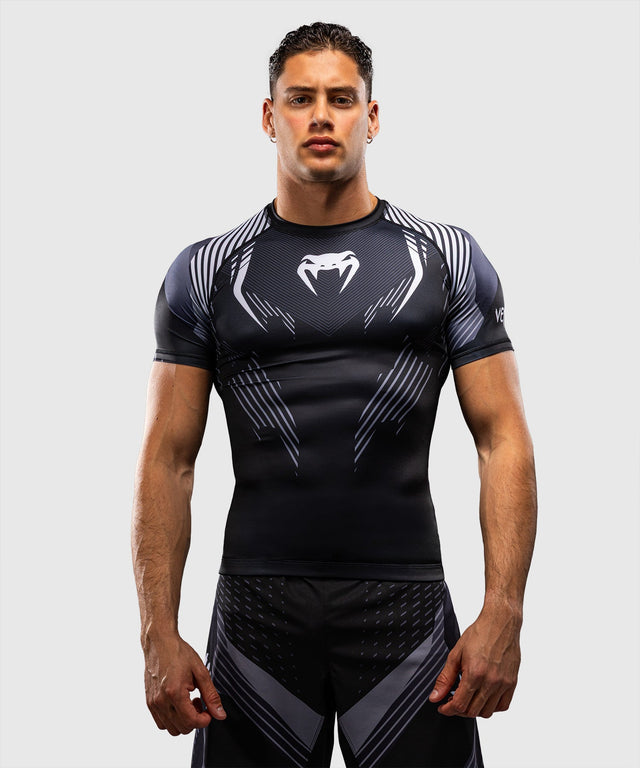 Venum Rashguard No-Gi 6.0 Kurzarm - Schwarz/Weiß