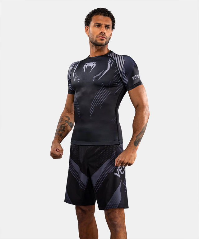Venum Rashguard No-Gi 6.0 Kurzarm - Schwarz/Grau