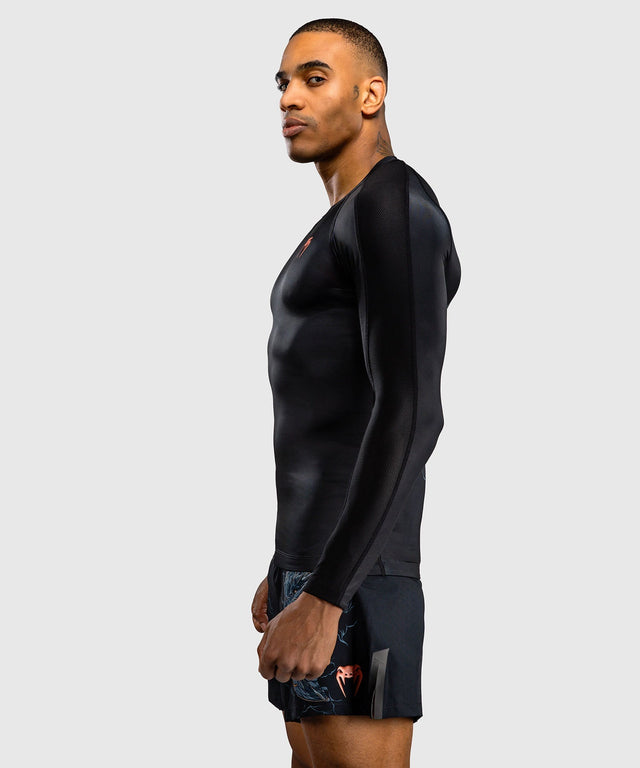 Venum Rashguard Thunder Dragon Lange Ärmel - Schwarz/Grau/Kupfer