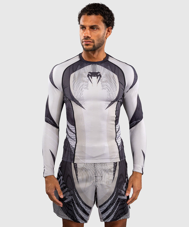 Venum Rashguard Galactic 3.0 Lange Ärmel - Offwhite/Schwarz