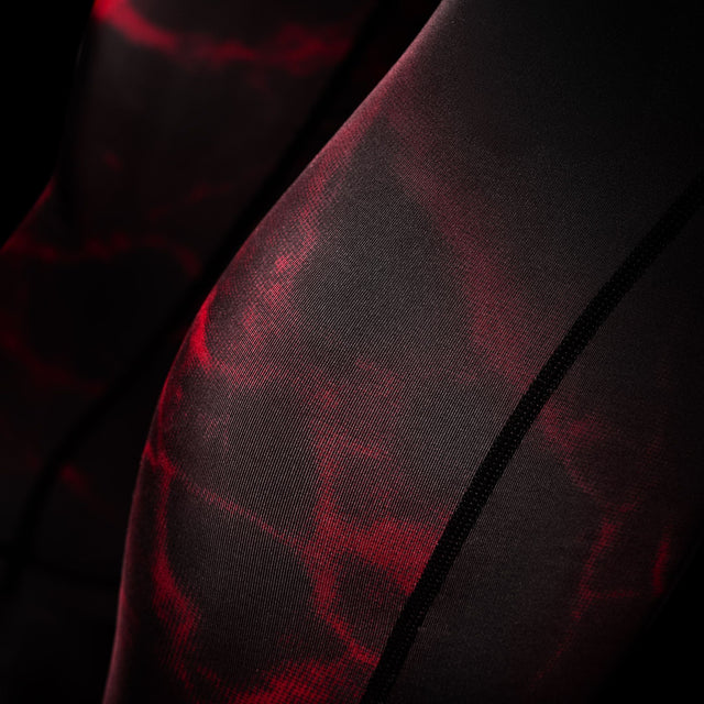 Hayabusa x UFC BJJ Kompressionsshorts - Schwarz/Rot