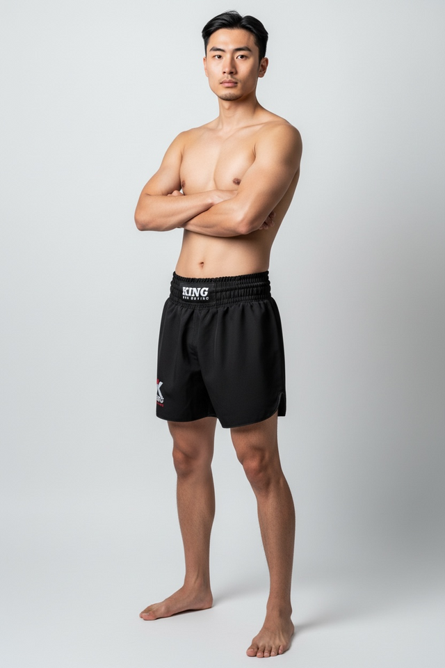King Pro Boxing MMA Shorts Stormking Basic - Schwarz